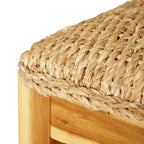 M4H Lindos Water Hyacinth & Solid Wood Storage Shoes Bench