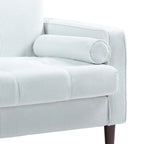 2 Pack Modern Corduroy Wide Armchair with Bolster Pillows