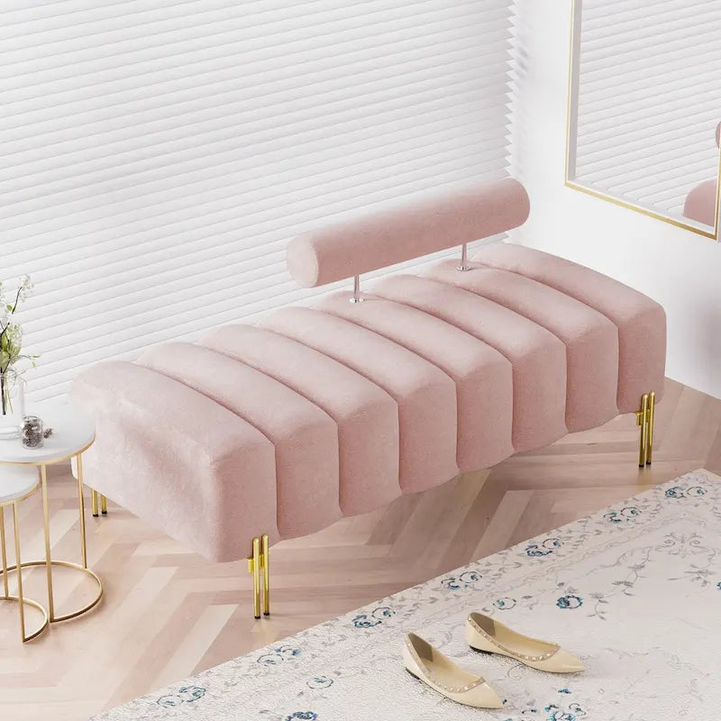 Ouyessir 52.2  Modern Channel Tufted Window Bench with Adjustable Back