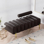 Ouyessir 52.2  Modern Channel Tufted Window Bench with Adjustable Back