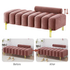 Ouyessir 52.2  Modern Channel Tufted Window Bench with Adjustable Back