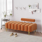 Ouyessir 52.2  Modern Channel Tufted Window Bench with Adjustable Back
