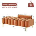 Ouyessir 52.2  Modern Channel Tufted Window Bench with Adjustable Back