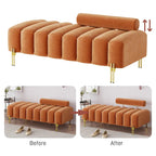 Ouyessir 52.2  Modern Channel Tufted Window Bench with Adjustable Back