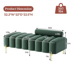 Ouyessir 52.2  Modern Channel Tufted Window Bench with Adjustable Back