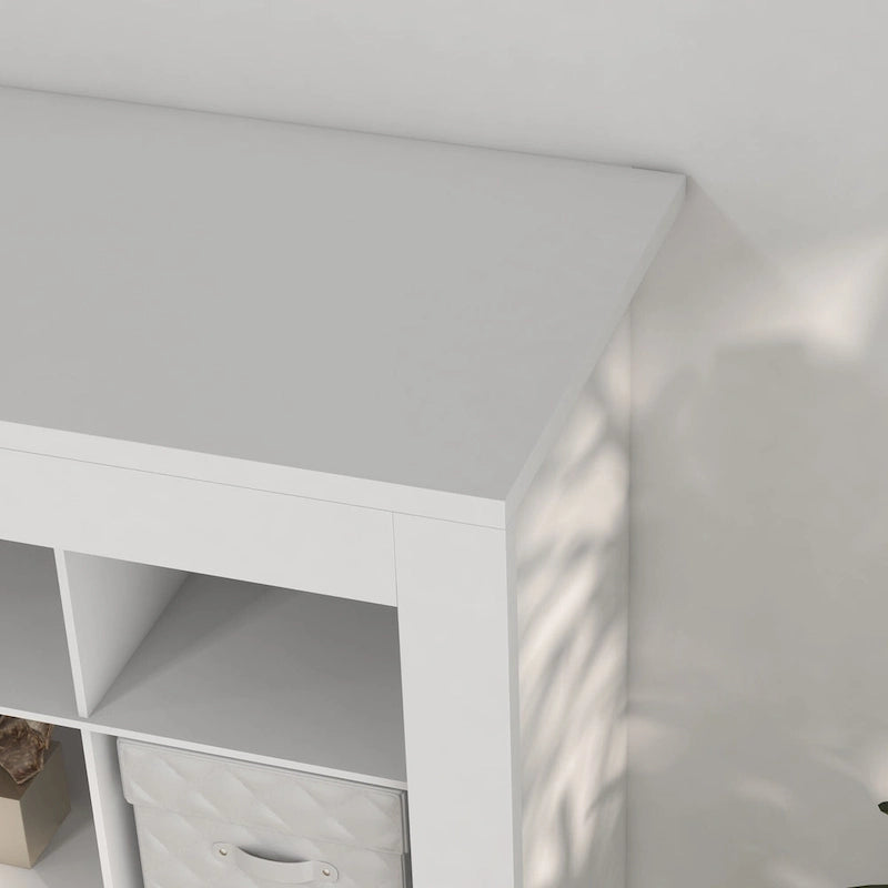 HOMCOM 71  Tall Shoe Cabinet for Entryway, Narrow Shoe Rack Storage Organizer, White