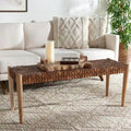 SAFAVIEH Mahalia Bandelier Wood & Leather Bench - 47  W x 16  D x 19  H - 47Wx16Dx19H