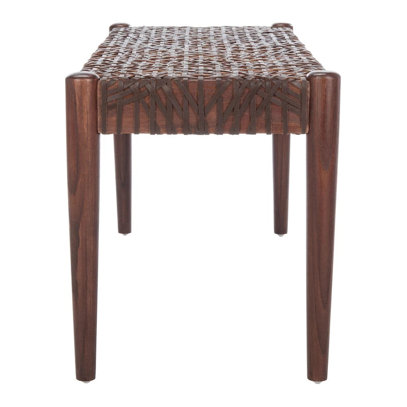 SAFAVIEH Mahalia Bandelier Wood & Leather Bench - 47  W x 16  D x 19  H - 47Wx16Dx19H