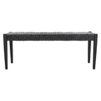 SAFAVIEH Mahalia Bandelier Wood & Leather Bench - 47  W x 16  D x 19  H - 47Wx16Dx19H