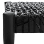 SAFAVIEH Mahalia Bandelier Wood & Leather Bench - 47  W x 16  D x 19  H - 47Wx16Dx19H