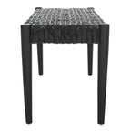 SAFAVIEH Mahalia Bandelier Wood & Leather Bench - 47  W x 16  D x 19  H - 47Wx16Dx19H