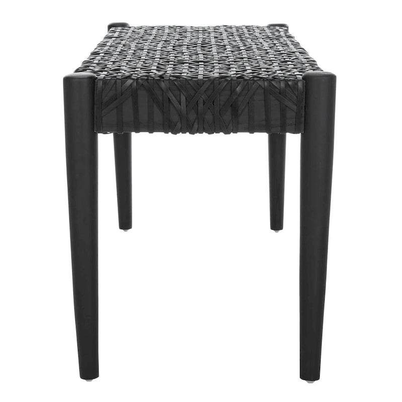 SAFAVIEH Mahalia Bandelier Wood & Leather Bench - 47  W x 16  D x 19  H - 47Wx16Dx19H