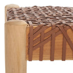 SAFAVIEH Mahalia Bandelier Wood & Leather Bench - 47  W x 16  D x 19  H - 47Wx16Dx19H
