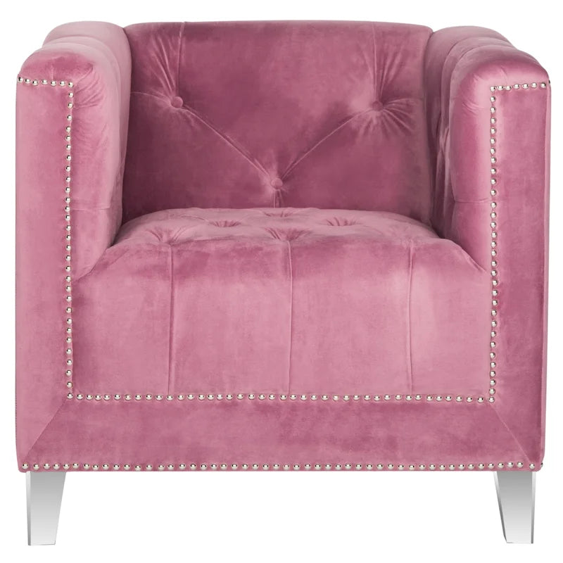 SAFAVIEH Kamilah White/ Clear Club Chair - 31.9  x 33.9  x 29.9  - 32Wx34Dx30H