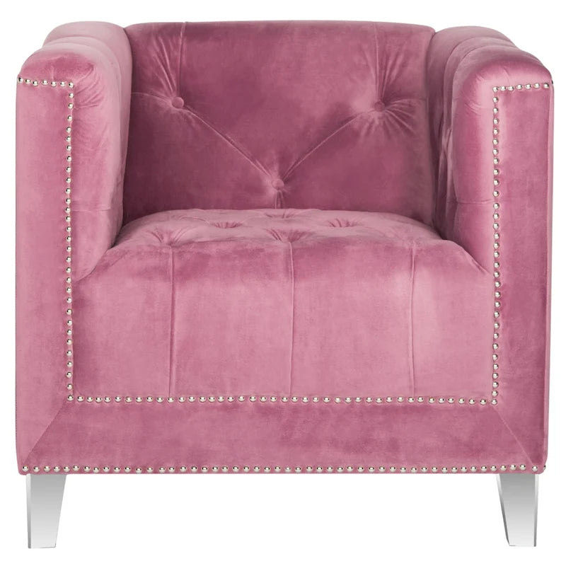SAFAVIEH Kamilah White/ Clear Club Chair - 31.9  x 33.9  x 29.9  - 32Wx34Dx30H
