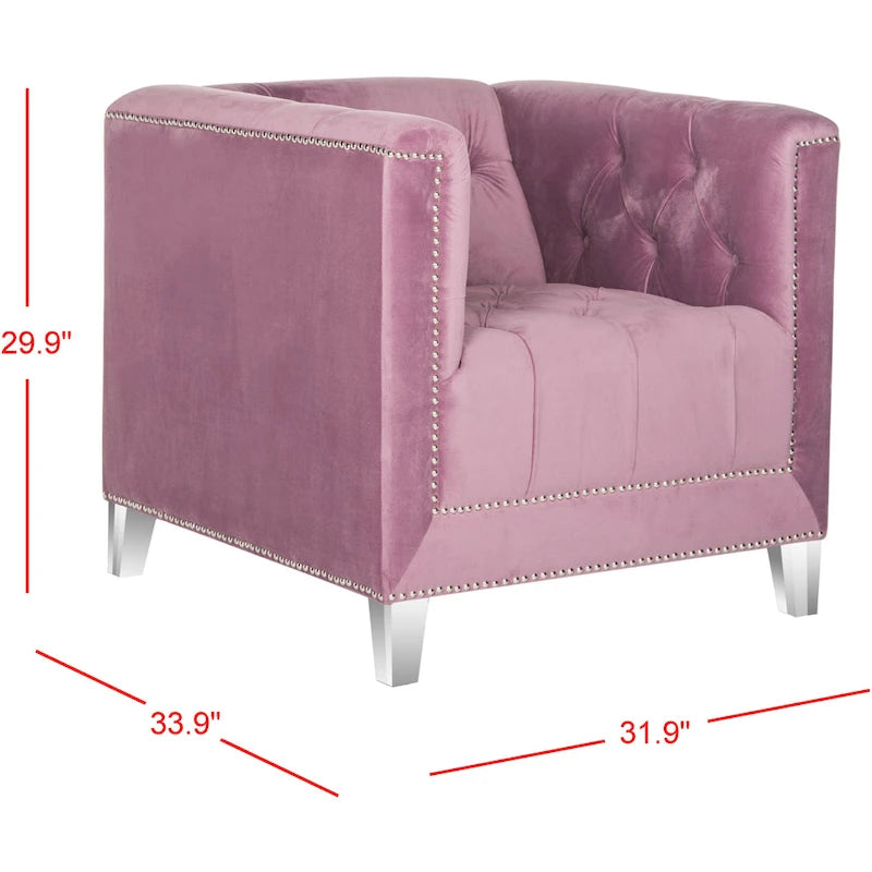 SAFAVIEH Kamilah White/ Clear Club Chair - 31.9  x 33.9  x 29.9  - 32Wx34Dx30H