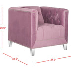 SAFAVIEH Kamilah White/ Clear Club Chair - 31.9  x 33.9  x 29.9  - 32Wx34Dx30H