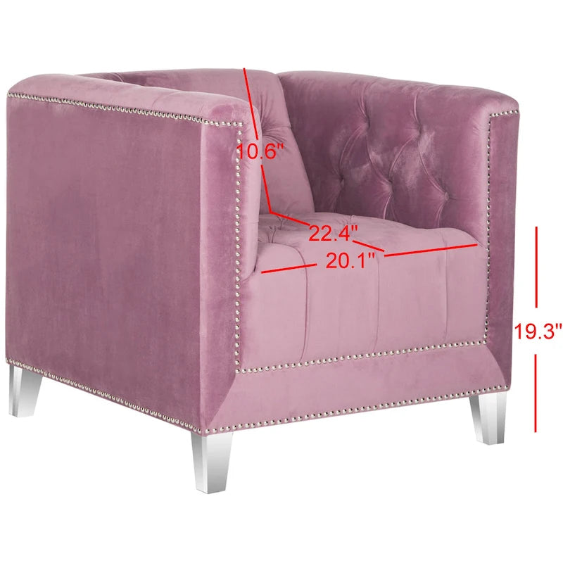 SAFAVIEH Kamilah White/ Clear Club Chair - 31.9  x 33.9  x 29.9  - 32Wx34Dx30H