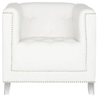 SAFAVIEH Kamilah White/ Clear Club Chair - 31.9  x 33.9  x 29.9  - 32Wx34Dx30H