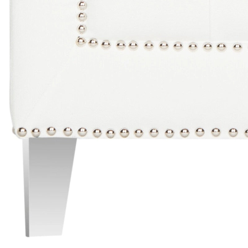 SAFAVIEH Kamilah White/ Clear Club Chair - 31.9  x 33.9  x 29.9  - 32Wx34Dx30H