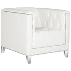 SAFAVIEH Kamilah White/ Clear Club Chair - 31.9  x 33.9  x 29.9  - 32Wx34Dx30H