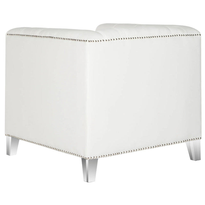 SAFAVIEH Kamilah White/ Clear Club Chair - 31.9  x 33.9  x 29.9  - 32Wx34Dx30H