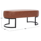 SAFAVIEH Sannie Oval Bench - 50  W x 20  D x 19  H - 50Wx20Dx19H