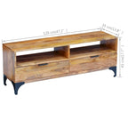 vidaXL TV Stand Mango Wood 47.2 x13.8 x17.7