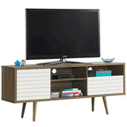 Gymax Modern TV Stand/Console Cabinet 3 Shelves Storage Drawer Splayed - See Details