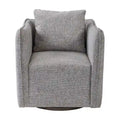 Uttermost Corben 29  Wide Shelter Arm Wood Frame Swivel Accent Chair