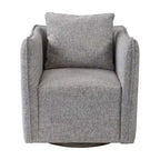 Uttermost Corben 29  Wide Shelter Arm Wood Frame Swivel Accent Chair