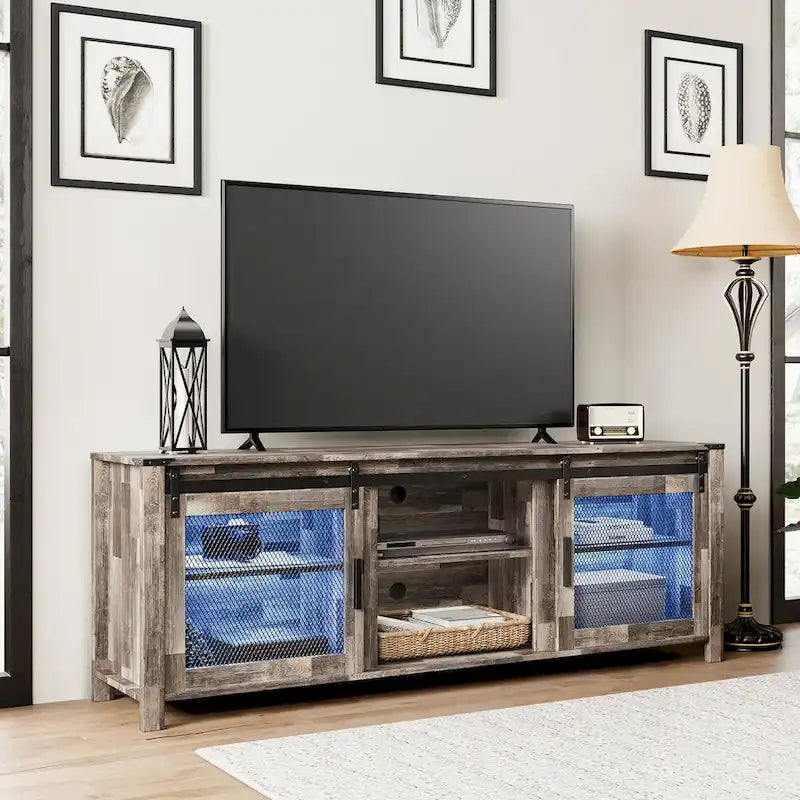 WAMPAT 36 inch 3 Sided Glass Electric Fireplace InsertBlack
