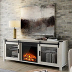 WAMPAT 36 inch 3 Sided Glass Electric Fireplace InsertBlack