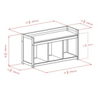 Addison 4-Pc Storage Bench with 3 Foldable Fabric Baskets - 37.4 W x 13.3 D x 20.8 H
