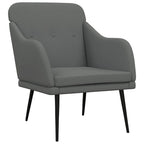 vidaXL Armchair Dark Gray 24.8 x29.9 x31.5  Fabric - 24.8  x 29.9  x 31.5