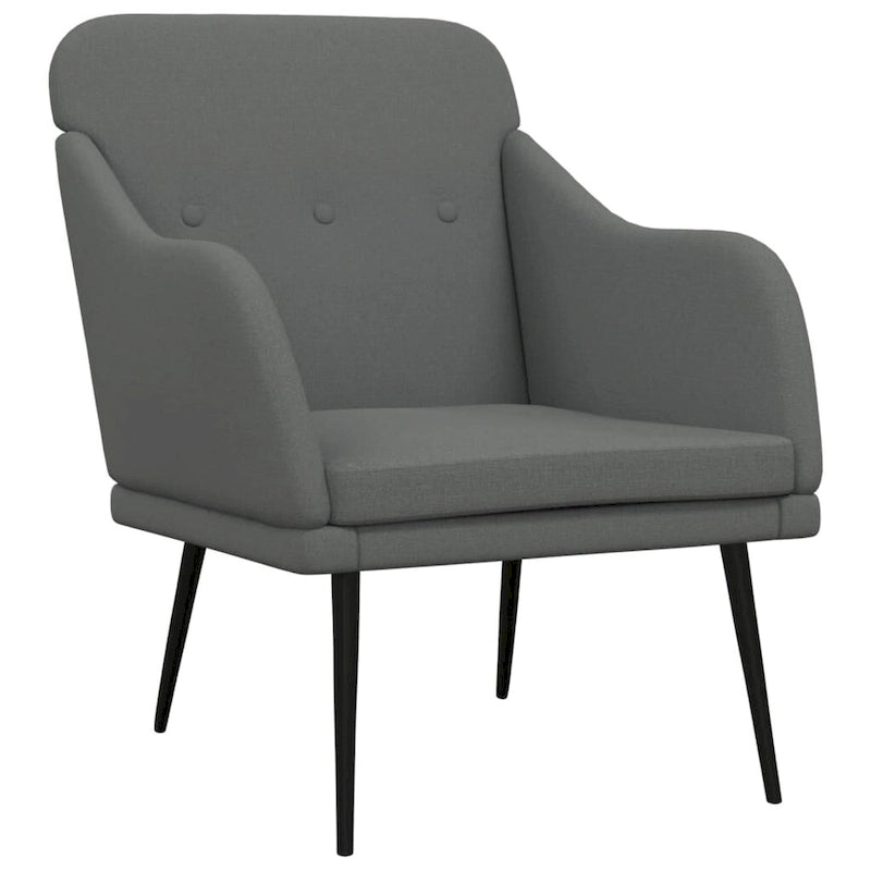 vidaXL Armchair Dark Gray 24.8 x29.9 x31.5  Fabric - 24.8  x 29.9  x 31.5