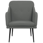 vidaXL Armchair Dark Gray 24.8 x29.9 x31.5  Fabric - 24.8  x 29.9  x 31.5
