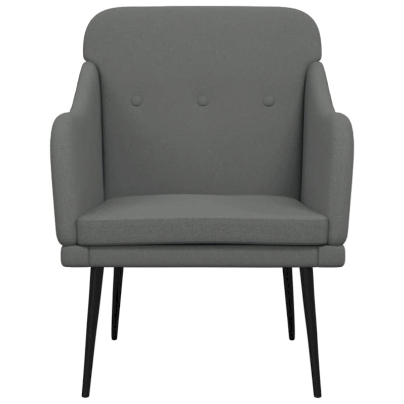 vidaXL Armchair Dark Gray 24.8 x29.9 x31.5  Fabric - 24.8  x 29.9  x 31.5