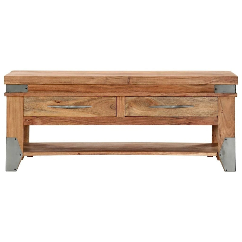 vidaXL Coffee Table 43.3 x20.5 x17.7  Solid Acacia Wood - 43.3  x 20.5  x 17.7