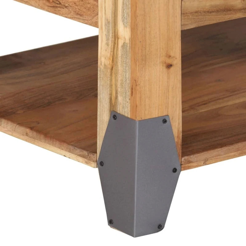 vidaXL Coffee Table 43.3 x20.5 x17.7  Solid Acacia Wood - 43.3  x 20.5  x 17.7