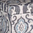 Versatile Multicolor Damask Pattern Bench with Hinged Storage - 36  x 16  x 18