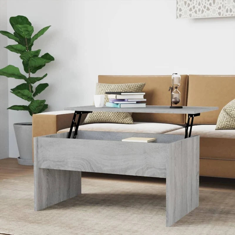 vidaXL Coffee Table Lift Top End Table Accent Side Sofa Table Engineered Wood - 31.5  x 19.9  x 16.3