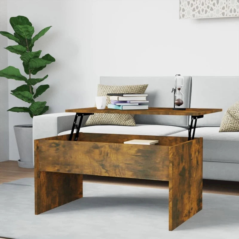 vidaXL Coffee Table Lift Top End Table Accent Side Sofa Table Engineered Wood - 31.5  x 19.9  x 16.3