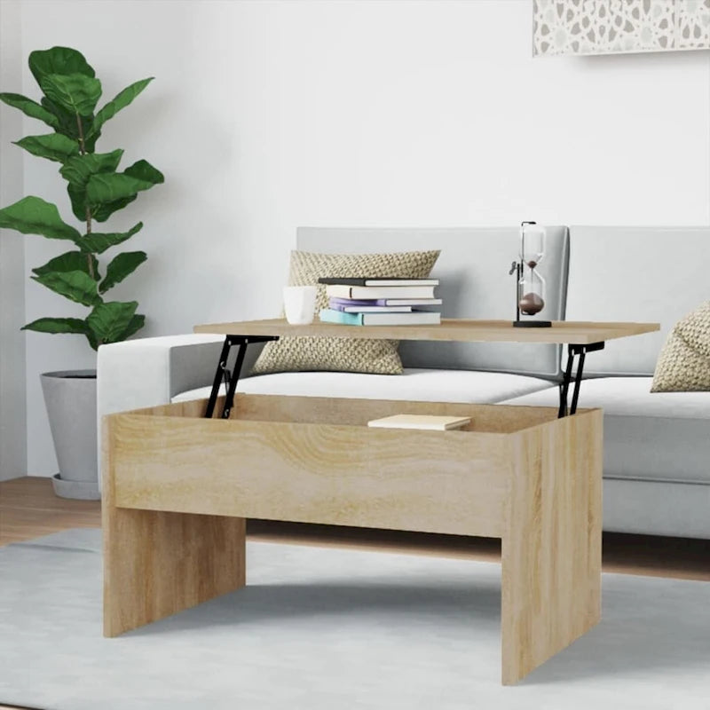 vidaXL Coffee Table Lift Top End Table Accent Side Sofa Table Engineered Wood - 31.5  x 19.9  x 16.3 