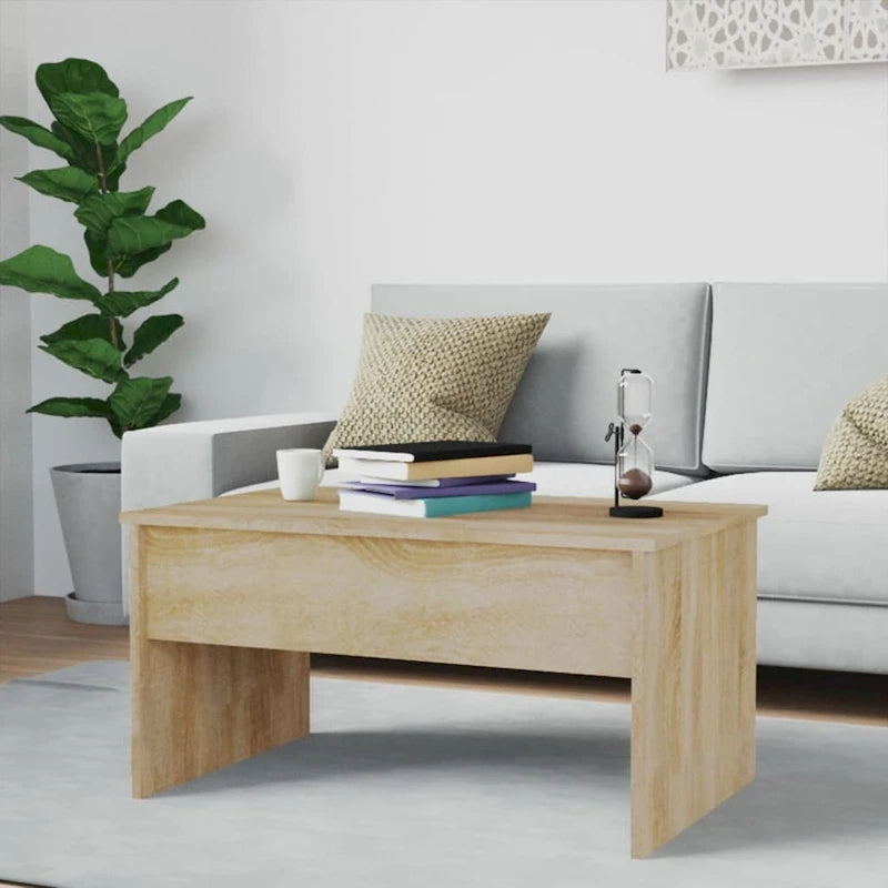 vidaXL Coffee Table Lift Top End Table Accent Side Sofa Table Engineered Wood - 31.5  x 19.9  x 16.3