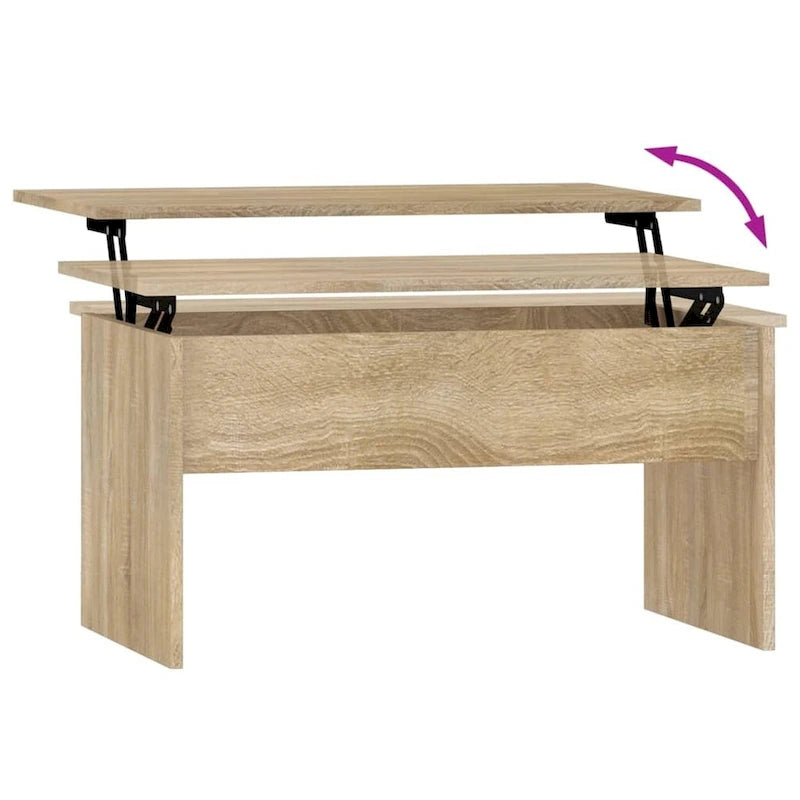 vidaXL Coffee Table Lift Top End Table Accent Side Sofa Table Engineered Wood - 31.5  x 19.9  x 16.3