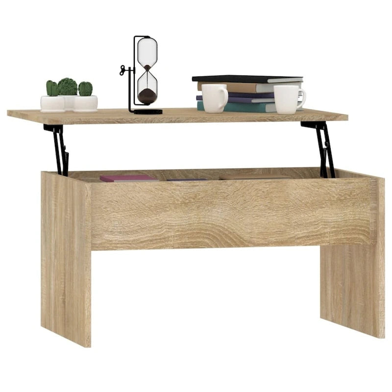vidaXL Coffee Table Lift Top End Table Accent Side Sofa Table Engineered Wood - 31.5  x 19.9  x 16.3