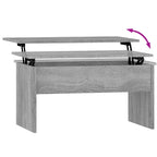 vidaXL Coffee Table Lift Top End Table Accent Side Sofa Table Engineered Wood - 31.5  x 19.9  x 16.3