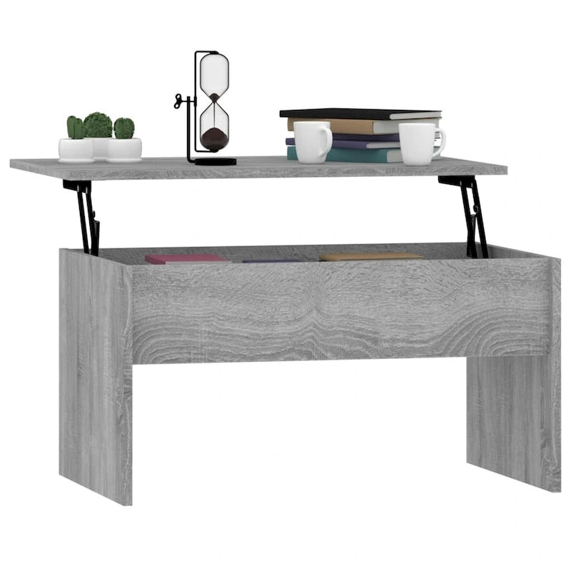 vidaXL Coffee Table Lift Top End Table Accent Side Sofa Table Engineered Wood - 31.5  x 19.9  x 16.3