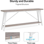 Industrial Wood Console Sofa Table for Entryway Hallway